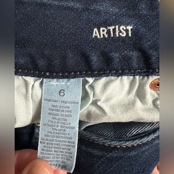 American Eagle stretch artist dark wash straight leg jeans size 6 - Picture 3 of 4